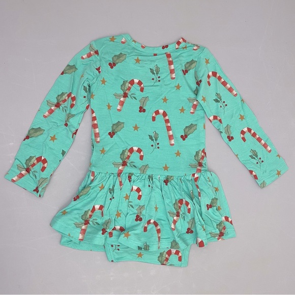 NWT - Posh Peanut Peppermint Long Sleeve Basic Ruffled Romper 9-12 Months - Picture 6 of 12